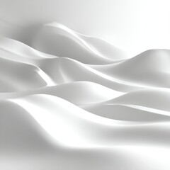 Obraz premium An abstract representation of soft, flowing white fabric, creating a serene and calming aesthetic