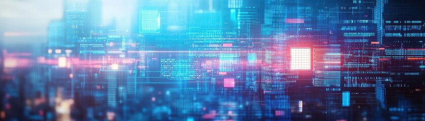 Obraz premium Vibrant Blue and Pink Abstract Background Featuring Dynamic Lines Creating a Modern Artistic Atmosphere Ideal for Creative Projects and Designs