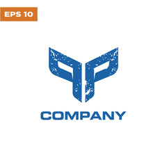 Logo letter PP baddas for fitness