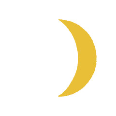 アナログ手描き風の月