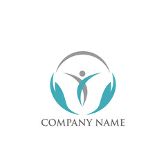 People healty logo design simple concept Premium Vector