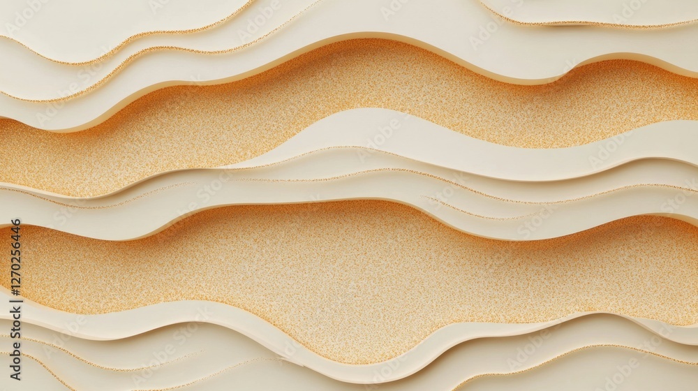 Poster abstract layered design with soft curves and textures