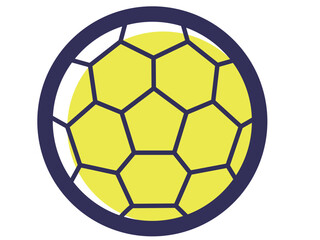 Fototapeta premium ンプルなハンドボールのアイコン／ベクターイラスト素材（背景透明）