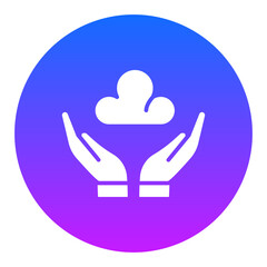 Cloud in Hands Icon