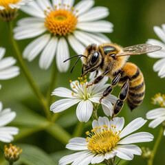 bee on flower -Generative AI