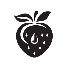 Juicy strawberry icon.