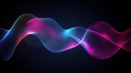 Fototapeta premium Colorful wave patterns on a dark background