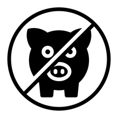 no pork glyph icon