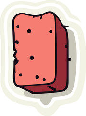 Red Brick Cartoon – Construction Material Icon