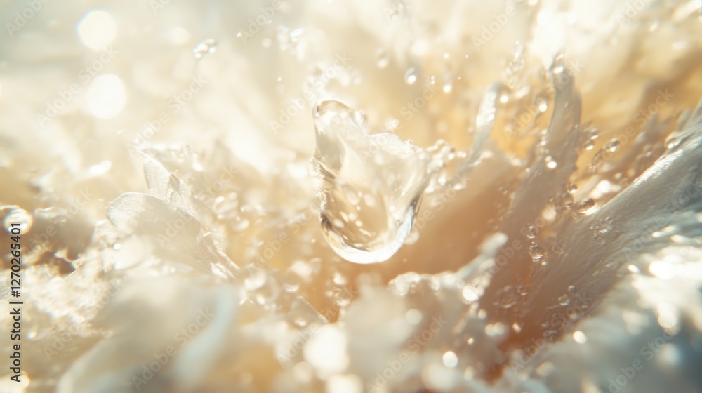 Aufkleber close-up of water splashes creating dynamic patterns