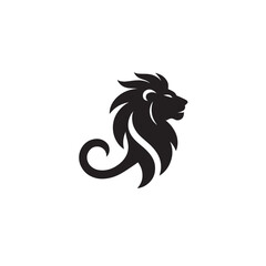 Lion head design, elegant, swirl.