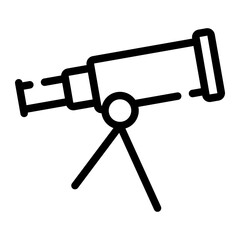 telescope line icon