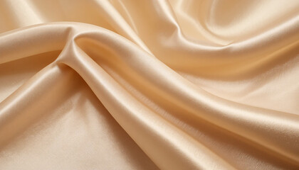 Fototapeta premium Elegant Beige Silk Fabric Texture