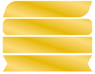 gold element ribbon image transparent
