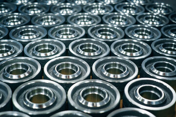 Array of Precision Engineered Metal Components: Industrial Production Manufacturing Excellence...