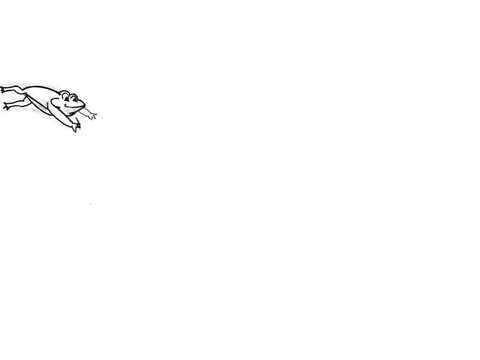 Frog jumping animation frame-to-frame