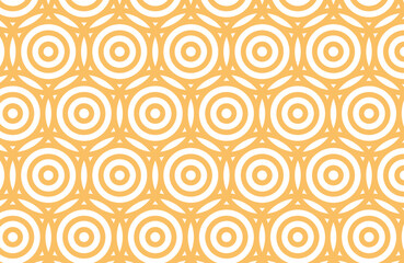 Seamless Pattern Swatch Overlapping Yellow Orange Circles Design White Background