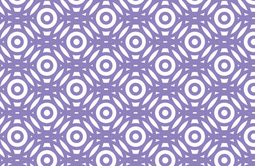 Seamless Pattern Swatch Overlapping Lavender Purple Circles Design White Background