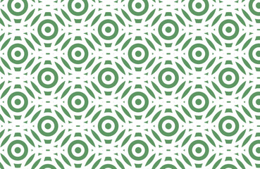 Seamless Pattern Swatch Overlapping White Circles Design Forest Green Background
