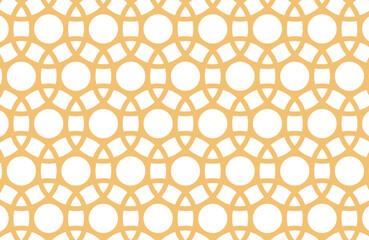 Seamless Pattern Swatch Overlapping Yellow Orange Circles Design White Background