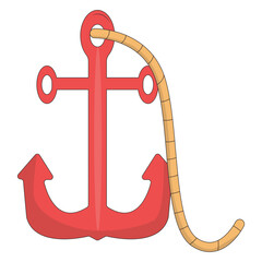 Cute Pirate Treasure Element Isolated on White Background. Flat Cartoon Vector Illustration.