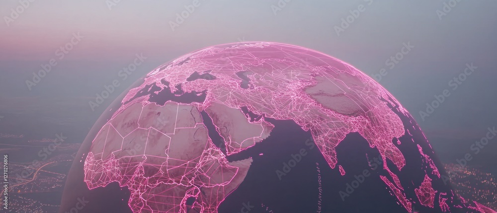 Poster global network: a futuristic visualization of interconnectedness