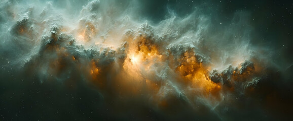 Colorful Abstract Nebula in Space