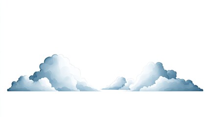 Soft, fluffy clouds billowing in a bright sky, creating a serene atmosphere for relaxation