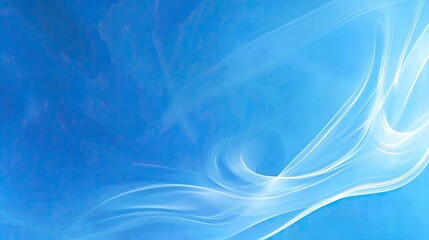 Abstract blue background with flowing white lines creating a serene and calming atmosphere