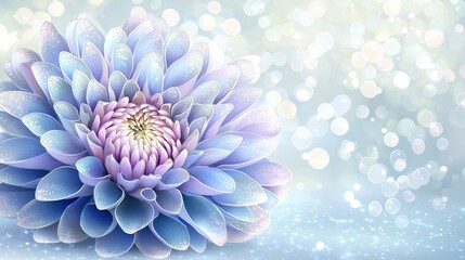 Beautiful pastel flower with soft bokeh background, creating a serene and calming atmosphere