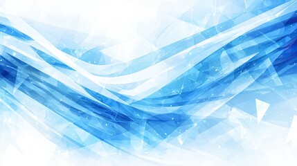 Abstract blue waves with light effects creating a serene and dynamic background for various uses
