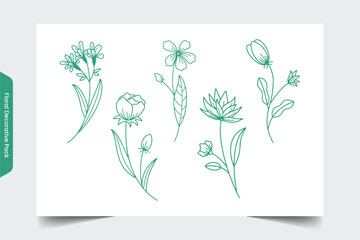 Floral Decorative Pack 8