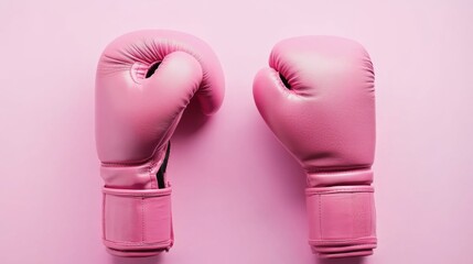 Fototapeta premium International Women's Day: Pink boxing gloves Empowering Equality and Defeating Sexism with Strength and Optimism