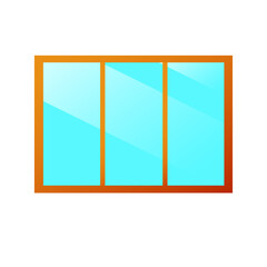 Realistic Transparent Window Glass with Light Reflection