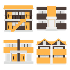 シンプルなアパートのアイコン