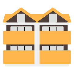 シンプルなアパートのアイコン