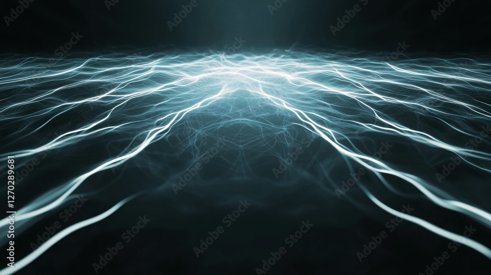 Aufkleber surging energy with black background and cinematic effects in dynamic visual display