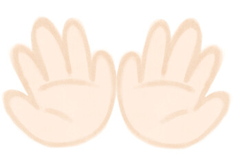 シンプルな両手のイラスト