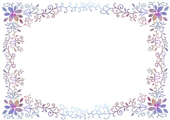 花と蔓の水イラストイラスト