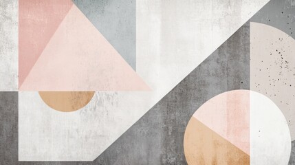 Minimalist Geometric Patterns with Soft Tones – Abstract background