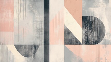 Minimalist Geometric Patterns with Soft Tones – Abstract background