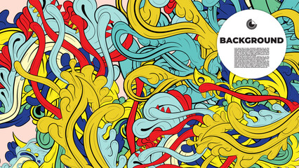 Obraz premium Eye-catching abstract vector wallpaper with vibrant colors and intricate fractal designs, ideal for posters, banners, and fabric prints.