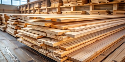 Wooden Tongue and Groove Boards Stacked Neatly , architectural details, woodworking,  architectural details