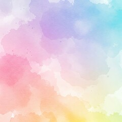 Soft Abstract Watercolor Background in Pastel Shades of Pink, Blue, Yellow, and Purple