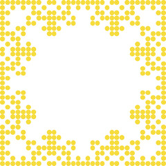 Yellow Circle Embroidery Border