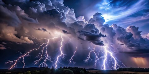 Electrified clouds in a thunderstorm, natural phenomenon, thunder,  natural phenomenon, thunder, energy, atmosphere