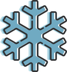 Obraz premium おしゃれな雪の結晶のアイコン素材