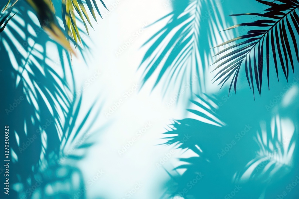 Poster abstract tropical background with leaf shadows and soft light for relaxing and calming environments