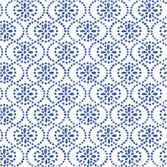 Watercolor Medallion repeat vector file, Traditional print, Moroccan tile pattern