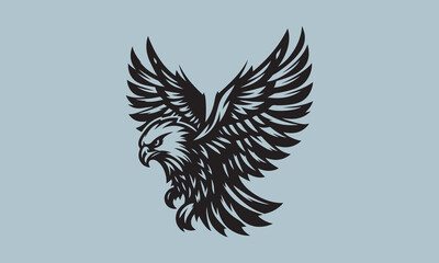 falcon  silhouette vector art illustration white background  bird, wing, flying, freedom, illustration, animal, design, symbol, vector, angel, eagle, feather, fly, silhouette, tattoo, wildlife, dove, 